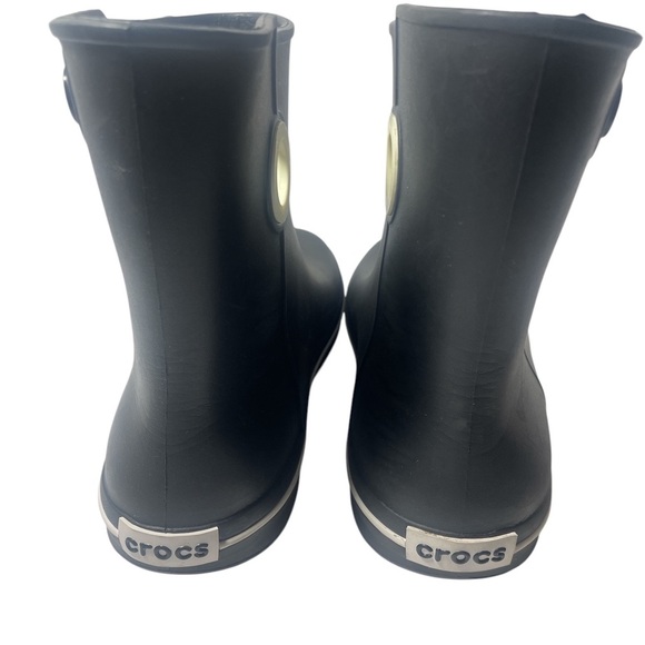 CROCS Black Winter Rain Boots Ankle Height Waterproof - Picture 5 of 9